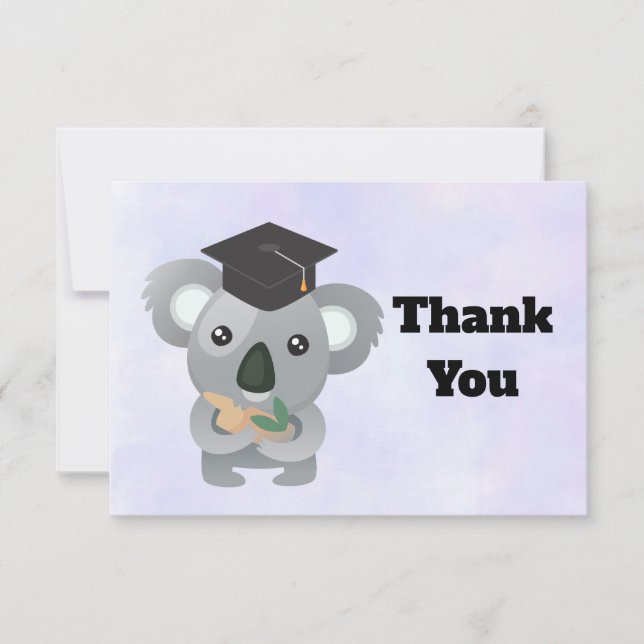 Cute Koala Oear en Merci de capuchon de diplôme (Devant)