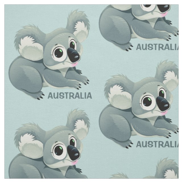 Cute Koala tissu de texte personnalisé (Échantillon)