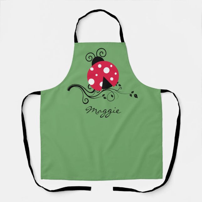 Cute Lady Bug Cuisine personnalisée tablier (Recto)