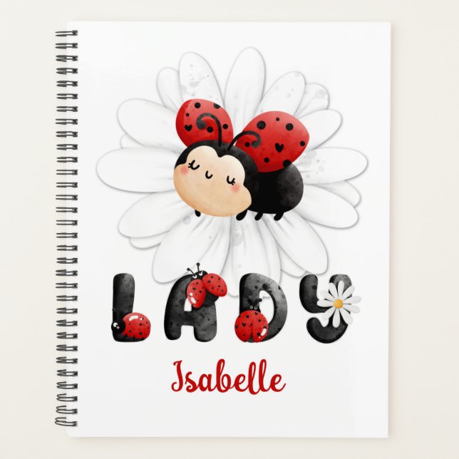 Cute Ladybug personnalisable Girl Planner (Devant)