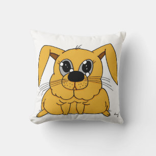 Cute lapin gras Coussin - Rose