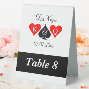 Cute Las Vegas mariage numéro de table signes de t