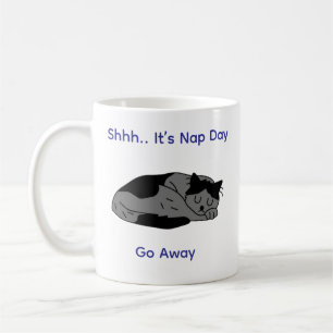 "Cute Lazy Cat Coffee Mug - Vibes du jour de la si