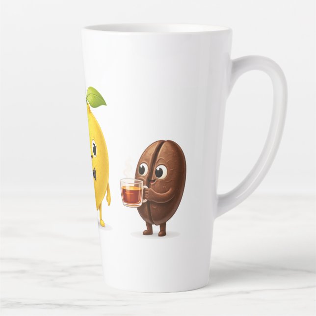 Cute Lemon Tea Friends – 17oz Latte Mug (Droite)