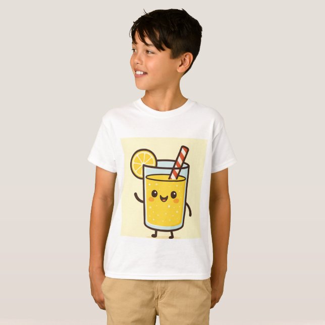 Cute Lemonade Cartoon Kids T-Shirt (Devant entier)