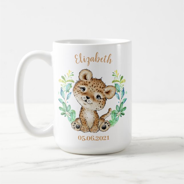 Cute léopard, Coffee Mug (Gauche)