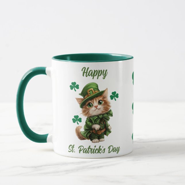 Cute Leprechaun Chat Mug - Bonne Saint Patrick (Gauche)