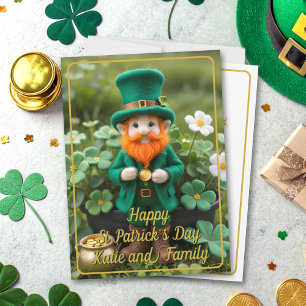 Cute Leprechaun Pot O' Gold Carte de la Saint Patr
