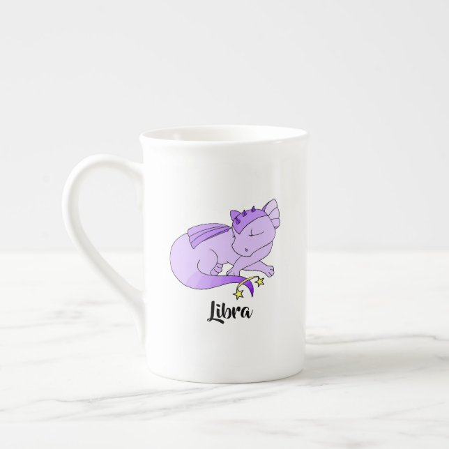 Cute Libra Dragon design zodiac mug (Gauche)