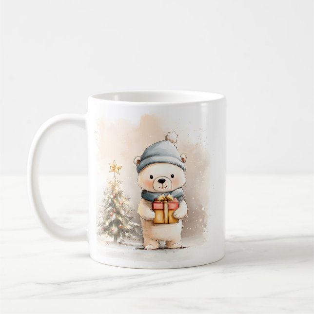 Cute Little Bear Mug Cozy Winter Gift (Gauche)