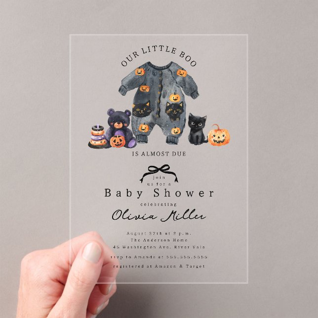Cute Little Boo Invitation Baby shower (In situ (ordinateur de poche))