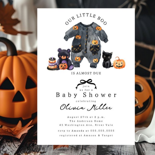 Cute Little Boo Invitation Baby shower (Créateur téléchargé)