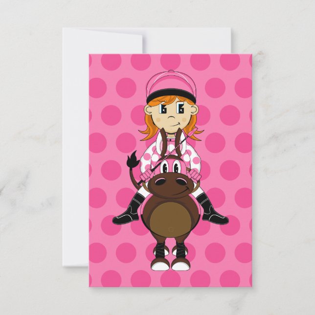 Cute Little Jockey Invitation (Devant)