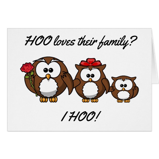 Cute Little Owl Family (Devant horizontal)