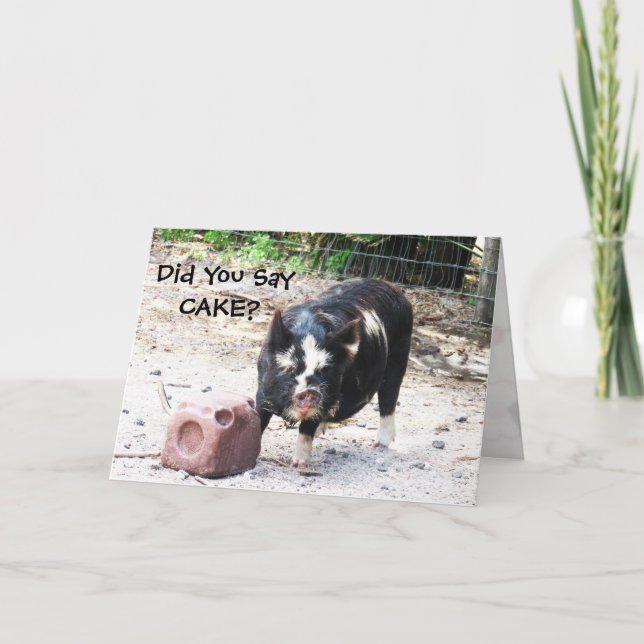 Cute Little Piggy - Carte Anniversaire (Devant)