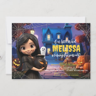 Cute Little Witch Spooktacular invitation Annivers