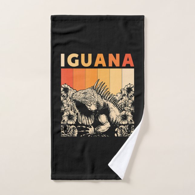 Cute Lizard Iguana Reptil Cadeau Iguana (Serviette à main)