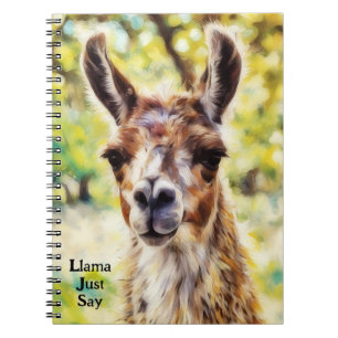 Cute Llama Face Animal Art Journal Carnet