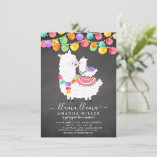 Cute Llama Mama Baby shower Invitation