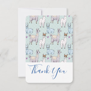 Cute Llama Motif sur le Merci Pois