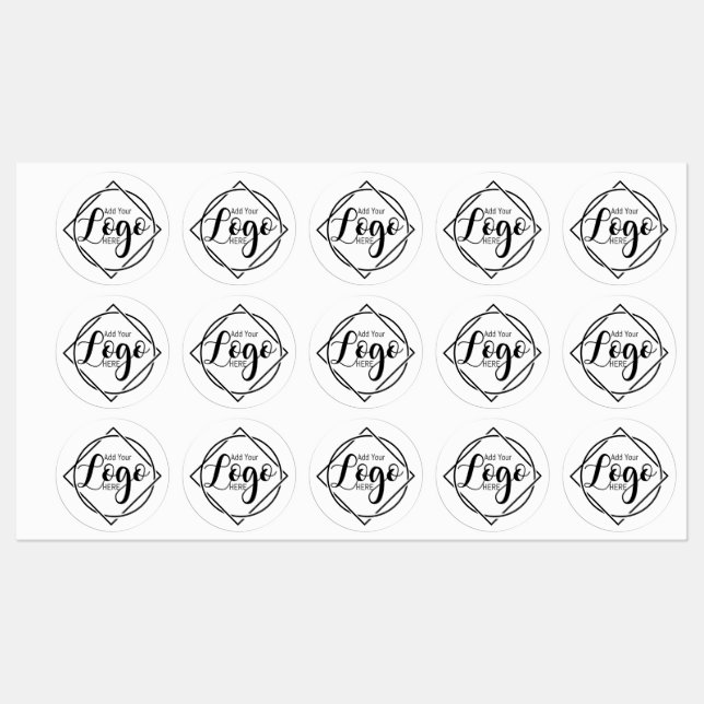 Cute Logo Custom Business Sticker | Personalised  (Feuille)