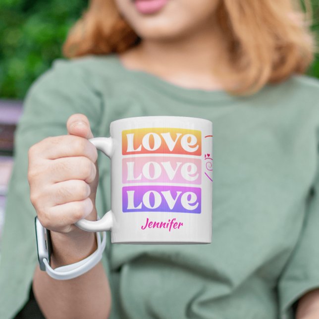 Cute Love Valentines Day Mug personnalisé (Créateur téléchargé)