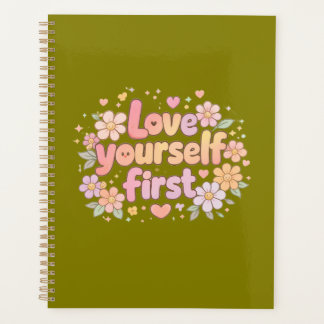 Cute Love Yourself Floral Quote Design | Gift Bag