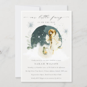 Cute Magical Enchanted Baby shower Fée Invitation