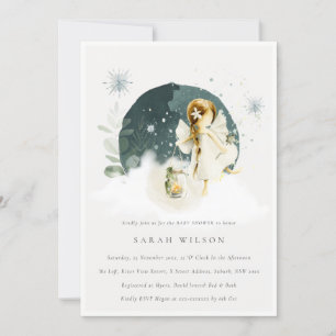 Cute Magical Enchanted Baby shower Fée Invitation