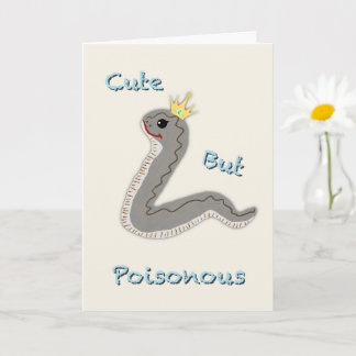 Cute Mais Poisonous Carte de Soutien Drôle de Cobr