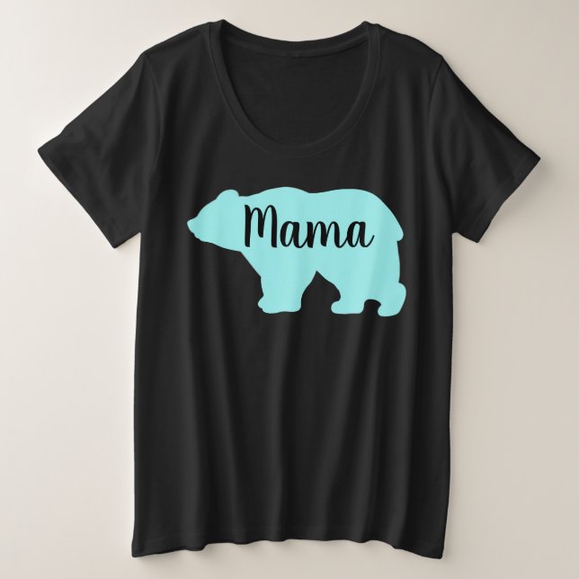 Cute Mama ours design mère cadeau jour cadeau noir (Design devant)