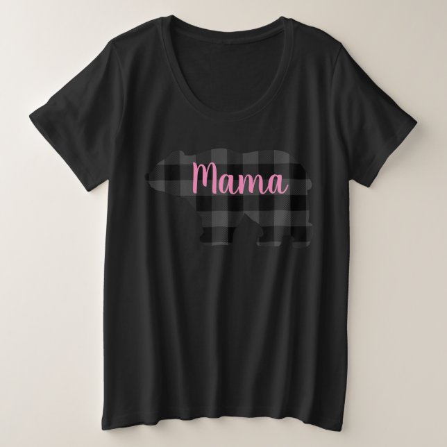 Cute Mama ours design mère cadeau jour cadeau noir (Design devant)