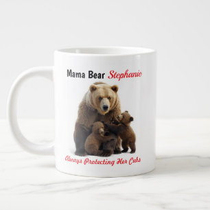 Cute Mama Ours et Cubs Mug personnalisé