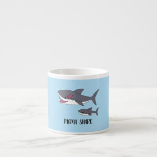 Cute Mama Shark et Baby Shark Mug