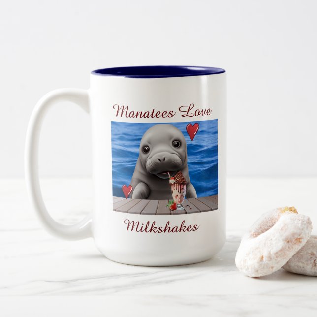 Cute Manatee Mug (Avec donut)
