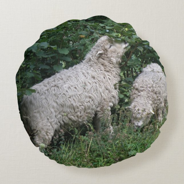 Cute Mange Feuille Coussin (Dos)