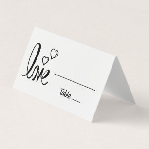 Cute Mariage Love Heart Black White Fête de l'mari