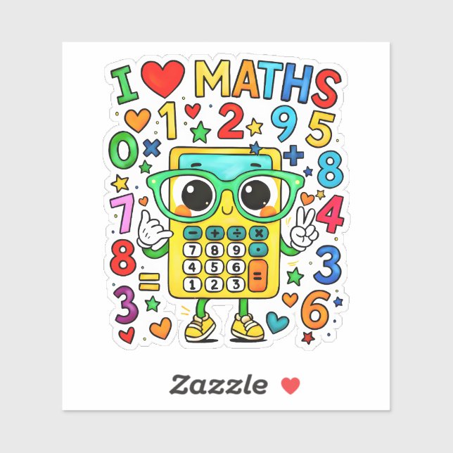 Cute Math Owl Sticker for Kids School Fun (Feuille)