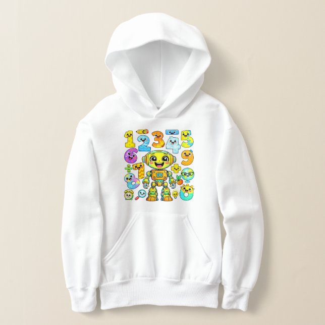 Cute Maths Numbers Emoji Cartoon Hoodie Kids UK!! (Poser)