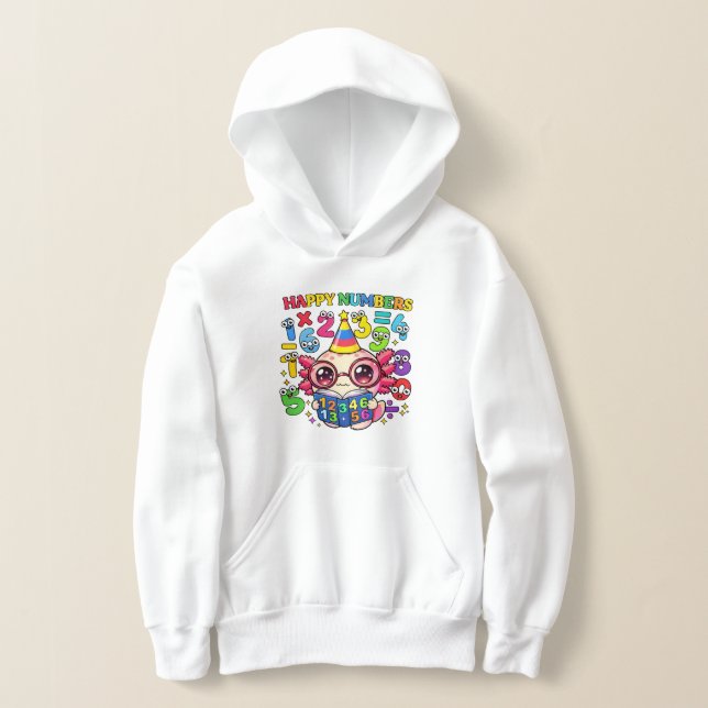 Cute Maths Numbers Truck Number Day Hoodie Kids UK (Poser)
