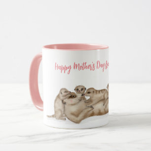 Cute meerkat famille Mère's Day mug