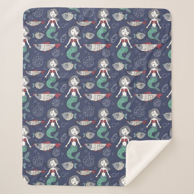 Cute Mermaid couvertures Motifs (Devant)