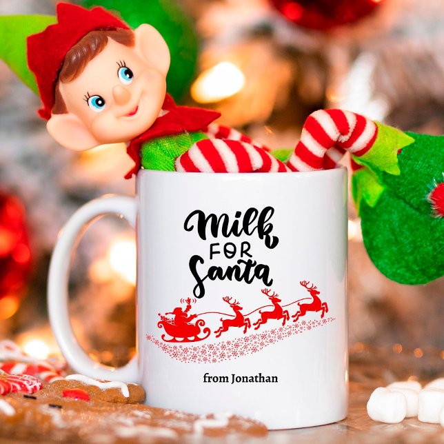 Cute Milk For Santa Christmas Gift  Mug (Créateur téléchargé)