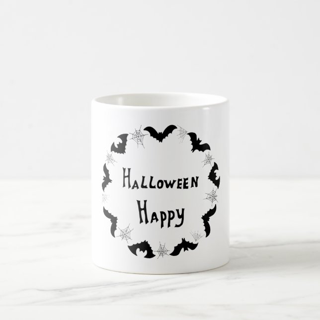 Cute minimaliste Joyeux Halloween café Mug (Centre)