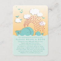 Cute Mint Whales Family Apportez une carte d'inser