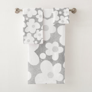 Cute Moderne Retro Daisy Gris