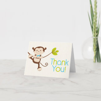 Cute moderne Singe Carte de remerciements d'annive