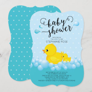 Cute Mom Duck & Baby shower Invitation