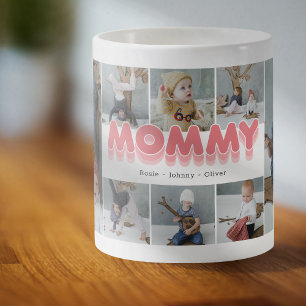 Cute Mommy 8 Photo Collage Café Mug