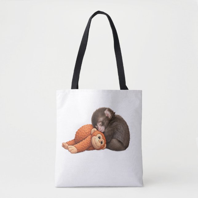 Cute Monkey Friends Tote Bag – Adorable Baby Monke (Devant)